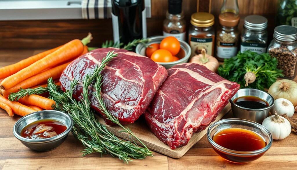 Beef Short Ribs Cooking Ingredients