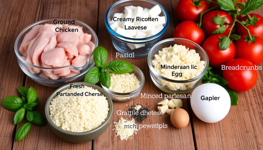 Chicken Ricotta Meatballs Ingredients