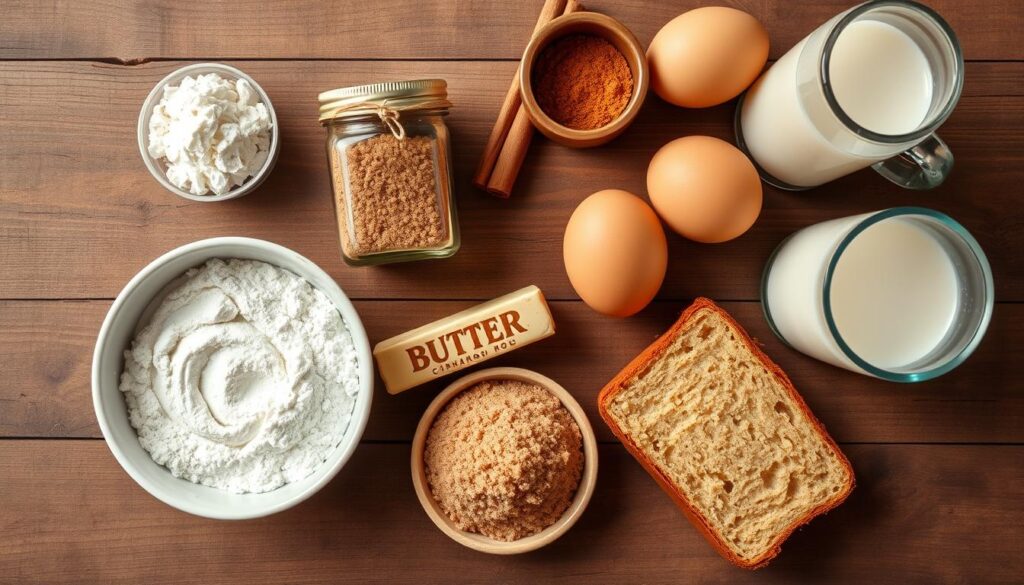 Cinnamon Bread Ingredients Lineup