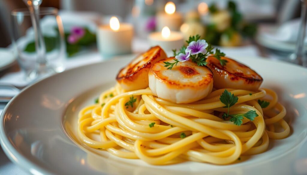 Elegant Special Occasion Scallop Pasta