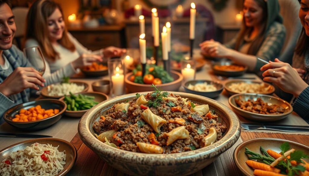 Family Dinner Ground Beef Cabbage Meal