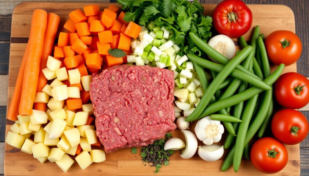 Ground Beef Vegetable Soup Ingredients