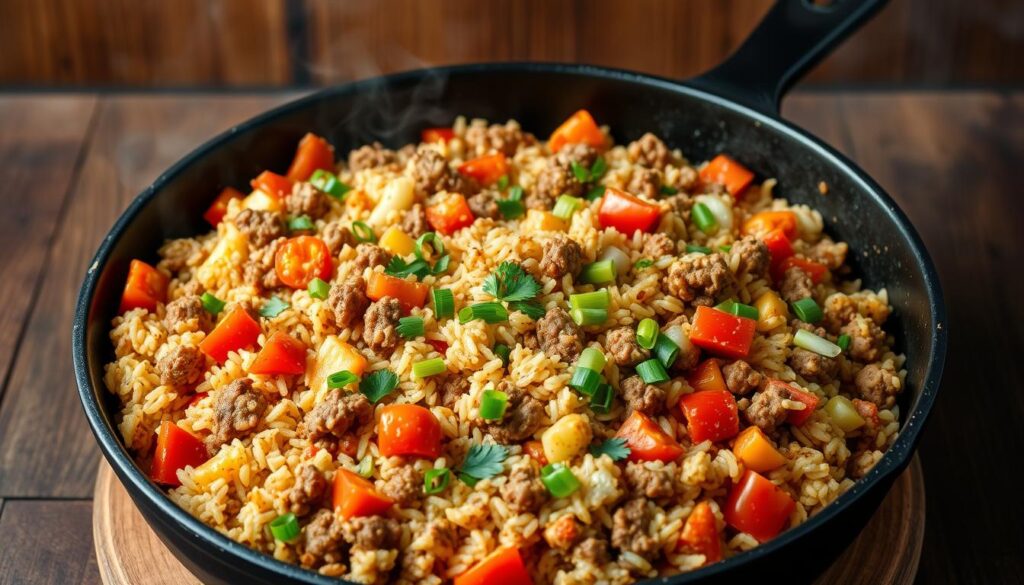 Ground Beef and Rice Skillet Meal