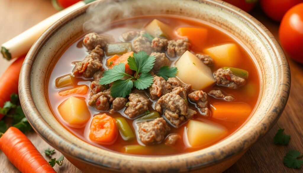 Hearty Ground Beef Vegetable Soup