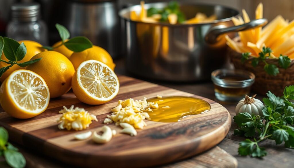 Lemon Pasta Sauce Preparation