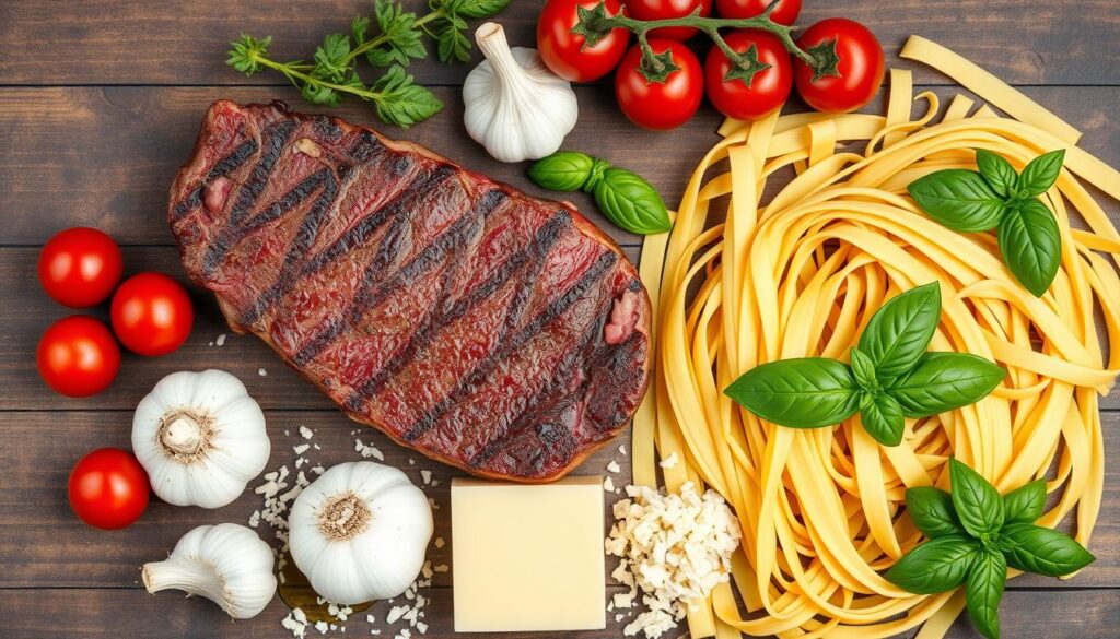 Steak Pasta Ingredients