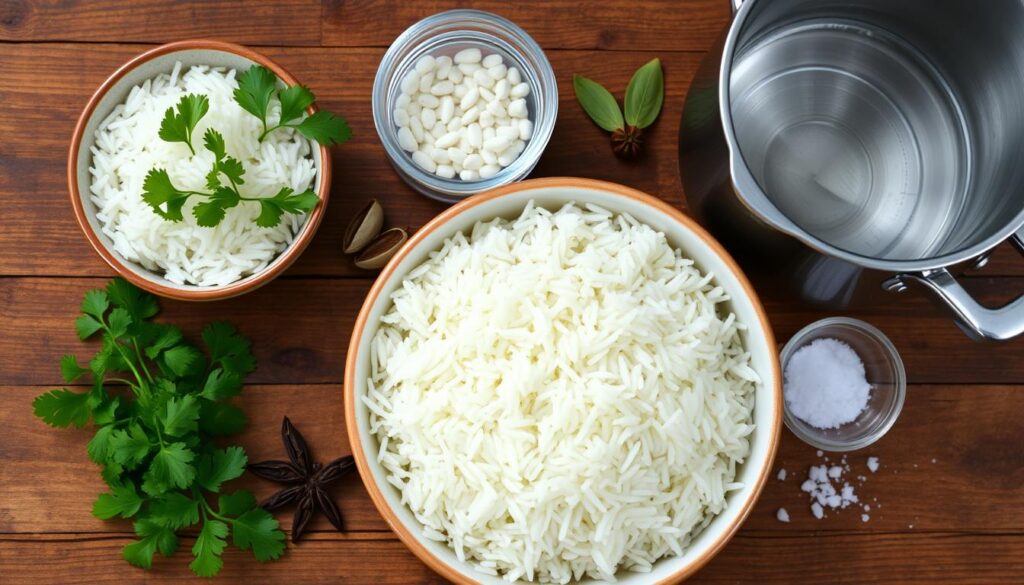 Basmati Rice Ingredients Preparation