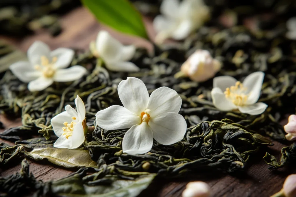 Jasmine green tea infusion
